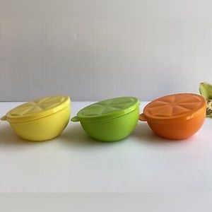 Tupperware 3pc Citrus containers